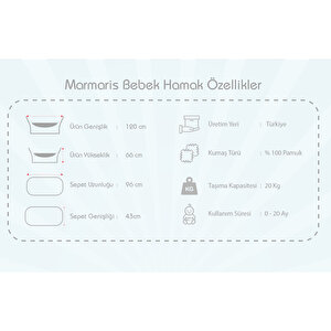Marmaris Katlanır ve Sallanabilir Bebek Hamağı Gri