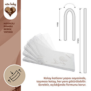 Masaj Yapan Bambu Kolik Bebek Yatağı 60x120