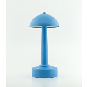 Şarjlı ve 3 Kademe Işık Ayarlı Masa Lambası Mavi