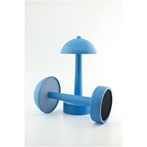 Şarjlı ve 3 Kademe Işık Ayarlı Masa Lambası Mavi