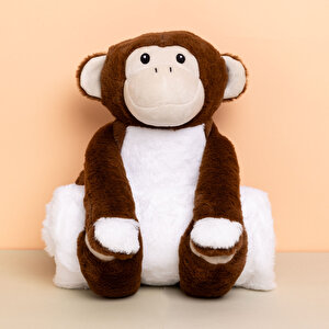 Maymun Oyuncaklı Erkek Battaniye 70x78 cm Erkek Bebek Maymun Oyuncaklı Erkek Battaniye 70x78 cm Erkek Bebek