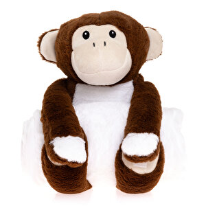 Maymun Oyuncaklı Erkek Battaniye 70x78 cm Erkek Bebek Maymun Oyuncaklı Erkek Battaniye 70x78 cm Erkek Bebek