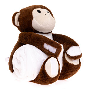 Maymun Oyuncaklı Erkek Battaniye 70x78 cm Erkek Bebek Maymun Oyuncaklı Erkek Battaniye 70x78 cm Erkek Bebek