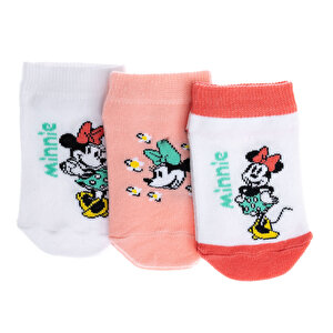 Minnie Mouse 3'lü Bilek Çorap Kız Bebek