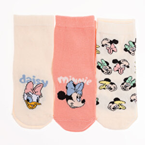 Minnie Mouse 3lü Soket Çorap Kız Bebek Minnie Mouse 3lü Soket Çorap Kız Bebek