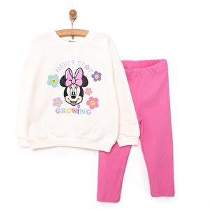 Disney Minnie Mouse Kız Eşof, Ekru, 9 Ay