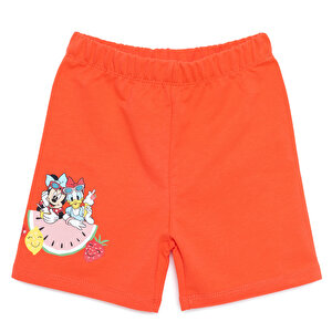 Disney Minnie Mouse Şort, Mercan, 9 Ay