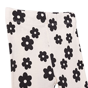 Kız Bebek Monochrome Sweatshirt - Tayt Üç İplik Reçme Paça Kız Bebek Monochrome Sweatshirt - Tayt Üç İplik Reçme Paça