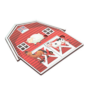 montessori ahşap çiftlik evi puzzle
