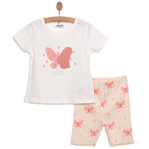 HelloBaby Motto Girl Kız Ts, Beyaz, 9 Ay