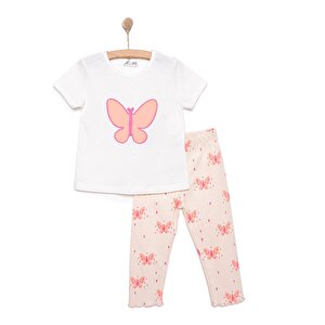 HelloBaby Motto Girl Ts, Beyaz, 6 - 9 Ay
