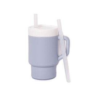 Mugley Tek Kulplu Pipetli Silikon Bardak