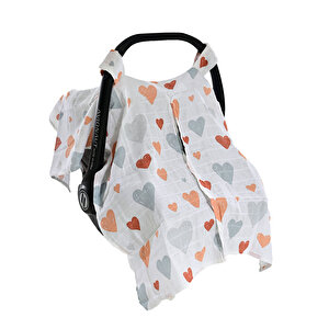 baby plus Müslin Ana Kucağı Örtüsü, Kalp