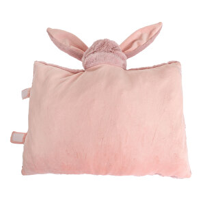 Tavşan Cırtlı Kız Oyuncaklı Yastık Kız Bebek Tavşan Cırtlı Kız Oyuncaklı Yastık Kız Bebek