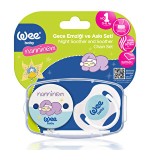 Nanninom Gece Emziği ve Emzik Askısı Set Nanninom Gece Emziği ve Emzik Askısı Set