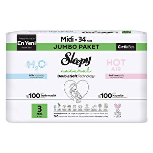 Sleepy Natural D. Soft 3 Beden,34 Adet
