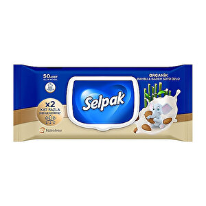 Selpak Organik Bambu Özlü,Badem Sütü50li