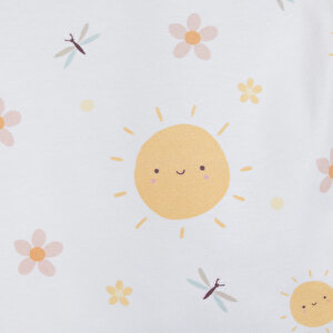 Kız Bebek Pijama Takım Organik Kumaş Çıtçıtlı Pambuliq Bisiklet Yaka Uzun Kollu