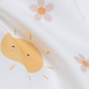 Kız Bebek Pijama Takım Organik Kumaş Çıtçıtlı Pambuliq Bisiklet Yaka Uzun Kollu