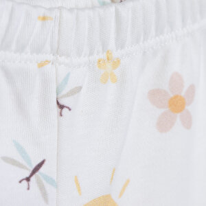 Kız Bebek Pijama Takım Organik Kumaş Çıtçıtlı Pambuliq Bisiklet Yaka Uzun Kollu