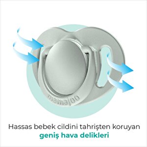 Ortodontik Silikon Emzik 2'li Powder Green&Blue 0+ Ay (Sterilizasyon/Saklama Kutulu)