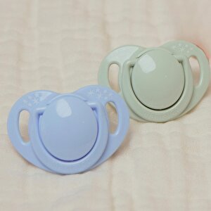 Ortodontik Silikon Emzik 2'li Powder Green&Blue 0+ Ay (Sterilizasyon/Saklama Kutulu)