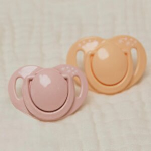 Ortodontik Silikon Emzik 2'li Powder Pınk&Blush 12+ Ay (Sterilizayon/Saklama Kutulu)
