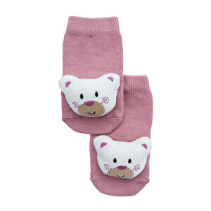 HelloBaby Oyuncaklı Çorap, Bej, 0-6 Ay