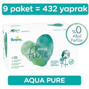 Pampers Aqua Pure Bebek Islak Mendil 9x48 Adet