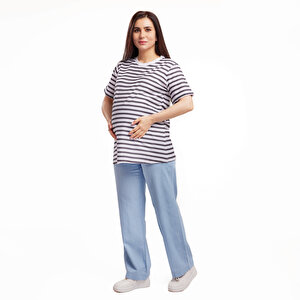 baby mom Panelli Hamile İn, Açık Mavi, S