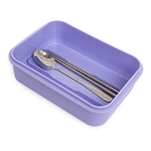 Paslanmaz Çelik 620ml Lunch Box-Lila