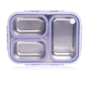 Paslanmaz Çelik 620ml Lunch Box-Lila