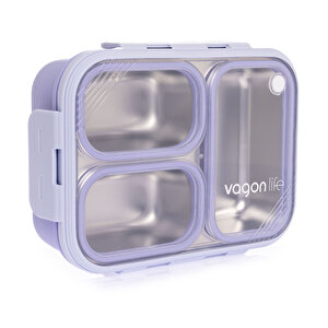 Paslanmaz Çelik 620ml Lunch Box-Lila