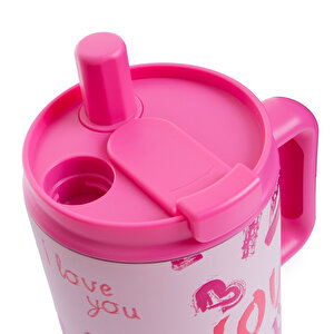 Paslanmaz Çelik Mug ve Matara Termos 800 ml Pembe