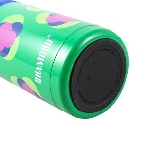 Shamobo Paslanmaz Çelik, Pipetli, Kilitlenebilir Çocuk Matarası 350 ml Yeşil