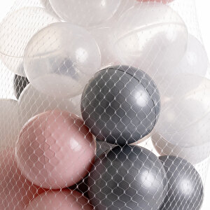 Pembe-Gümüş-Beyaz-Şeffaf Havuz Topları 50'li 7 cm