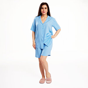 baby mom Pijama Takımı, Mavi, S