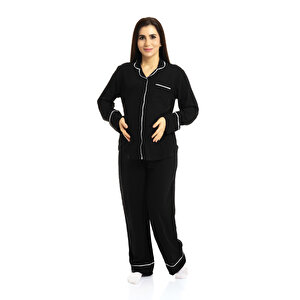 baby mom Pijama Takımı, Siyah, S