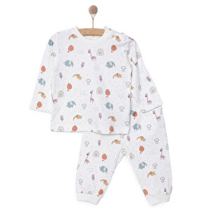 Pambuliq Pijama Takım, Dark Orange, 6 Ay