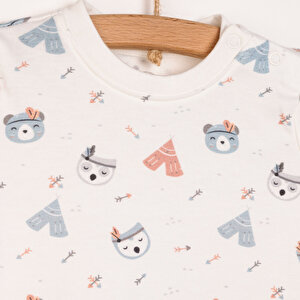 Erkek Bebek Pijama Takım İnterlok Pambuliq Bisiklet Yaka Uzun Kol Gri Erkek Bebek Pijama Takım İnterlok Pambuliq Bisiklet Yaka Uzun Kol Gri