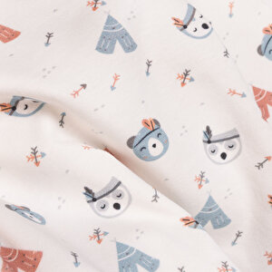 Erkek Bebek Pijama Takım İnterlok Pambuliq Bisiklet Yaka Uzun Kol Gri Erkek Bebek Pijama Takım İnterlok Pambuliq Bisiklet Yaka Uzun Kol Gri