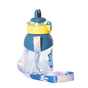 Pipetli Su Matarası 650 ml Mavi Pipetli Su Matarası 650 ml Mavi