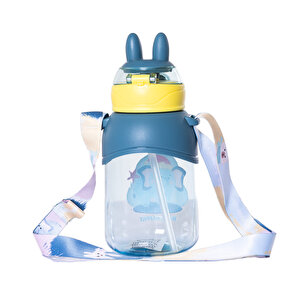 Pipetli Su Matarası 650 ml Mavi Pipetli Su Matarası 650 ml Mavi