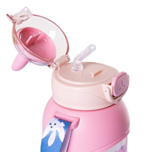 Pipetli Su Matarası 650 ml Pembe Pipetli Su Matarası 650 ml Pembe