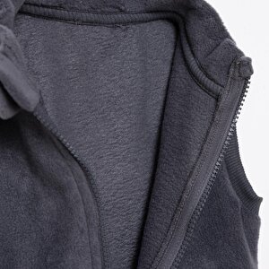 Erkek Bebek Polar Yelek Fermuarlı Hakim Yaka Atlet Kol