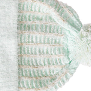 Ponponlu Simli Triko Kız Bere Kız Bebek