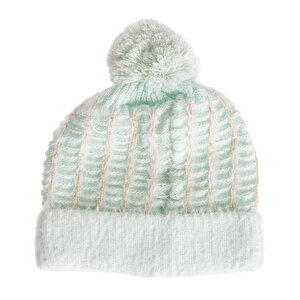 Ponponlu Simli Triko Kız Bere Kız Bebek