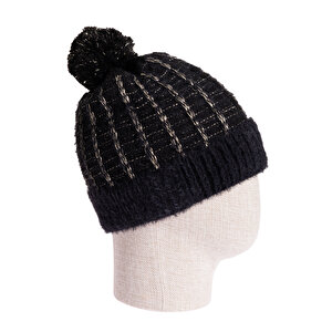 Ponponlu Simli Triko Kız Bere Kız Bebek