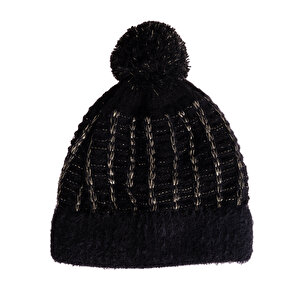 Ponponlu Simli Triko Kız Bere Kız Bebek