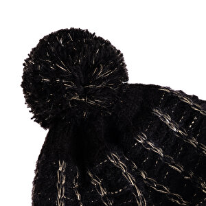 Ponponlu Simli Triko Kız Bere Kız Bebek